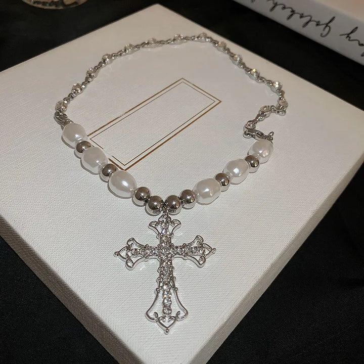 Halskette Mit Kreuzanhänger - PearlCross