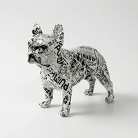 Handbeschilderd Bulldog-Beeldje In Graffitistijl - Frenzzo