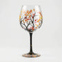 Handbeschilderd Wijnglas Met Natuurmotief - TreeGlass