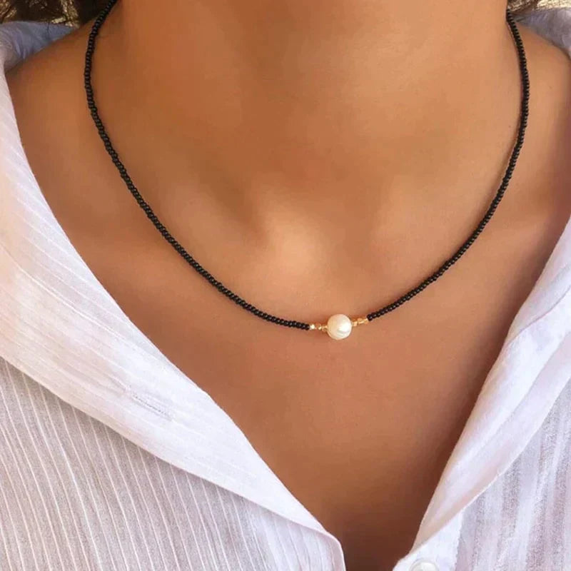 Handgefertigte Perlenkette - ShimmerLuxe