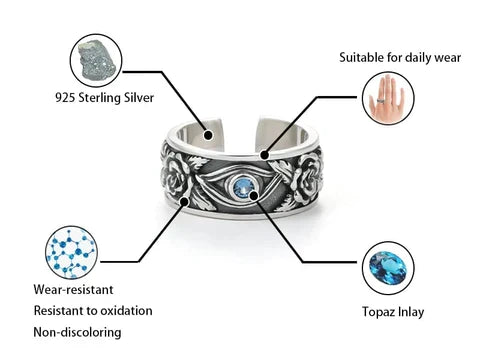 Handgefertigter Silberring - ProtectionRing