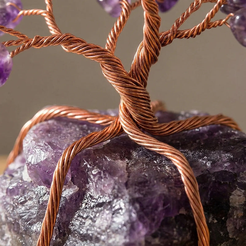 Handgemaakte Levensboom Met Edelsteentjes - Crystroot