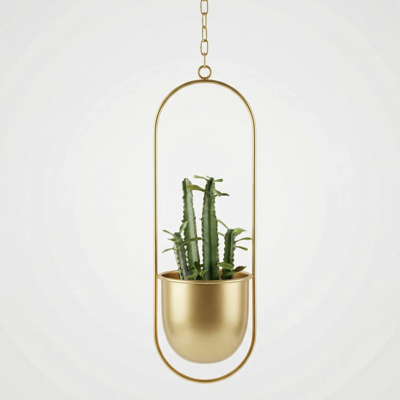 Hangende Bloempot Met Geometrisch Frame - Floraveil