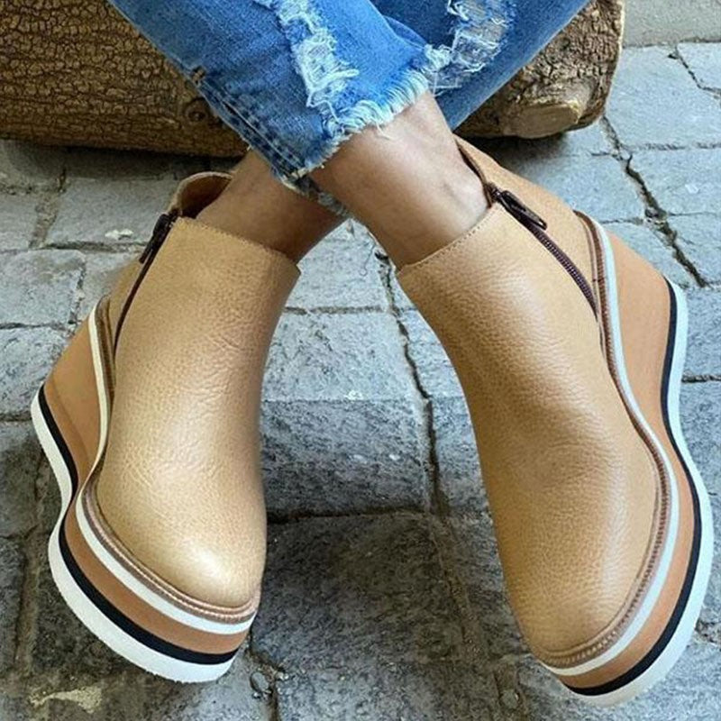 Bequeme Plateau-Stiefeletten - Mira