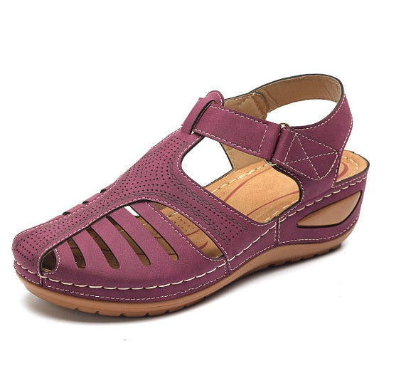 Leren orthopädische Damensandalen – Elin