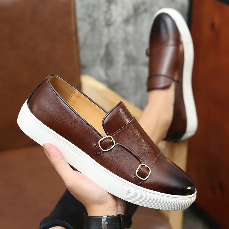 Herrenlederschuh Mit Schnallen - Glenn