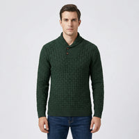 Herrenpullover Mit Schalkragen Und Strickmuster - Lenny
