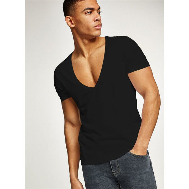 Lässiges & Figurbetontes Herren V-Ausschnitt T-Shirt – Jonas