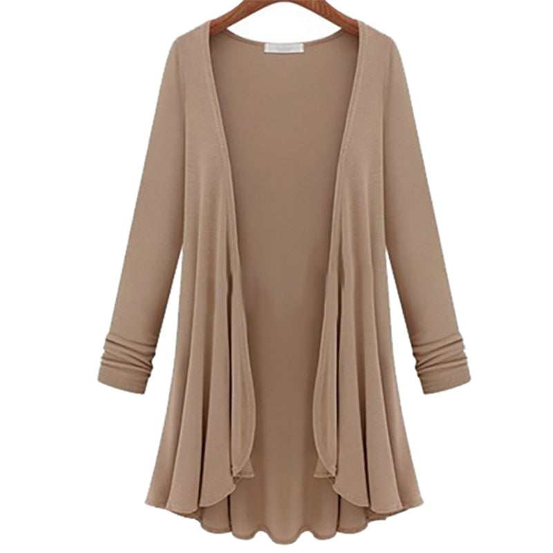 Damen-Cardigan mit Rüschen – Herbstzauber Elena
