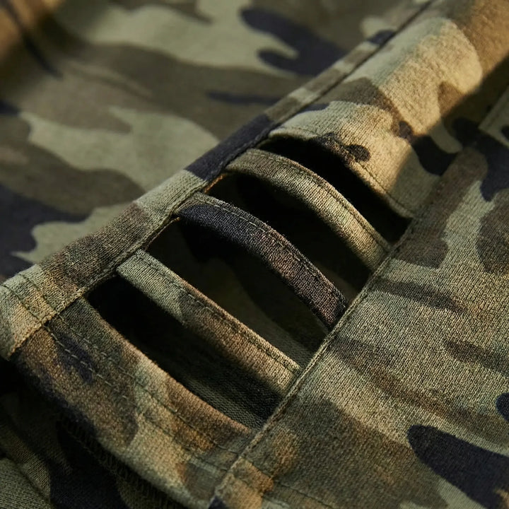 High-Waist Capri Leggings Damen Im Camo-Look - Tami
