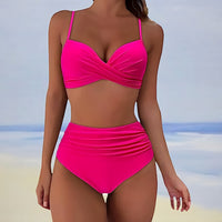 High-Waist Twist-Front Bikini Set - Patti