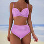High-Waist Twist-Front Bikini Set - Patti