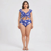 High Waist Bikini Set In Großen Größen - Jeanette