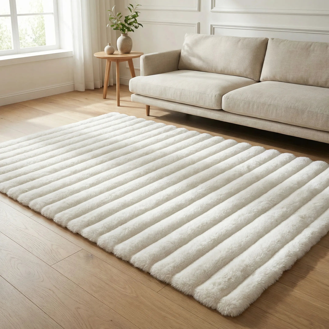 Hochflor-Teppich Mit Strukturmuster - Plushara