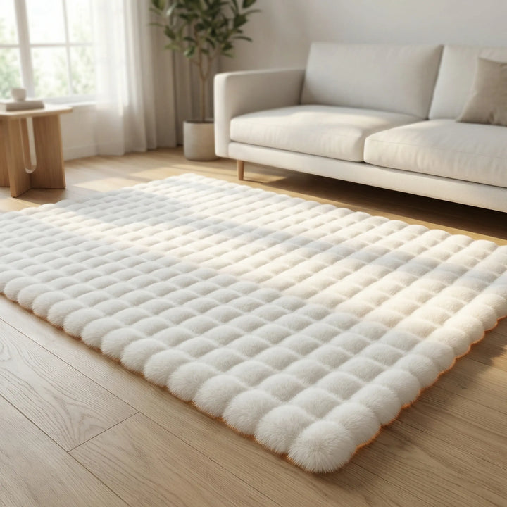 Hochflor-Teppich Mit Strukturmuster - Plushara
