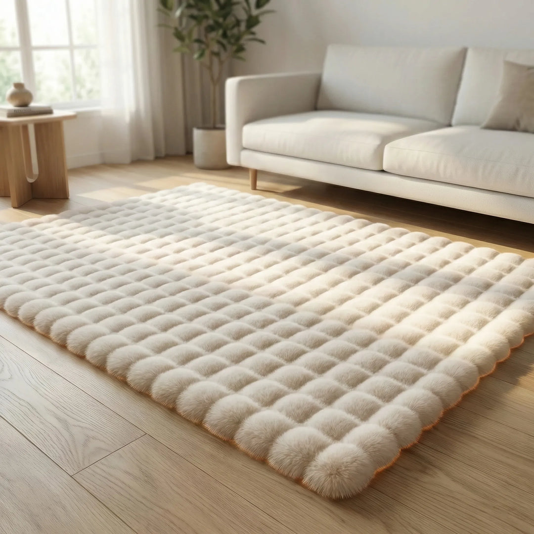 Hochflor-Teppich Mit Strukturmuster - Plushara