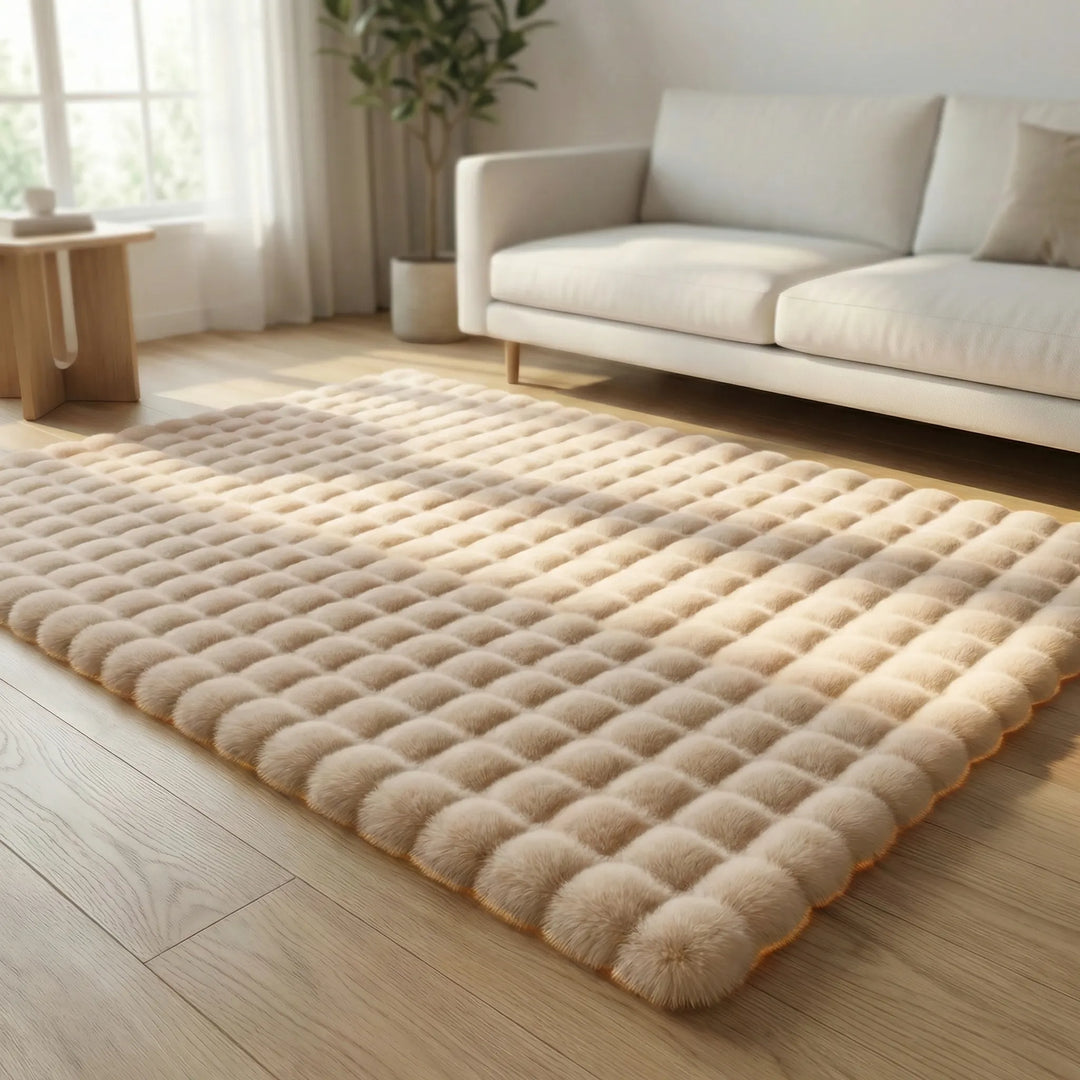 Hochflor-Teppich Mit Strukturmuster - Plushara