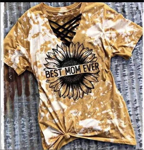Trendiges Damen T-Shirt mit Cut-Out-Design und Tie-Dye Muster – Norina