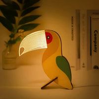 Holztier-Tischlampe - WildGlow