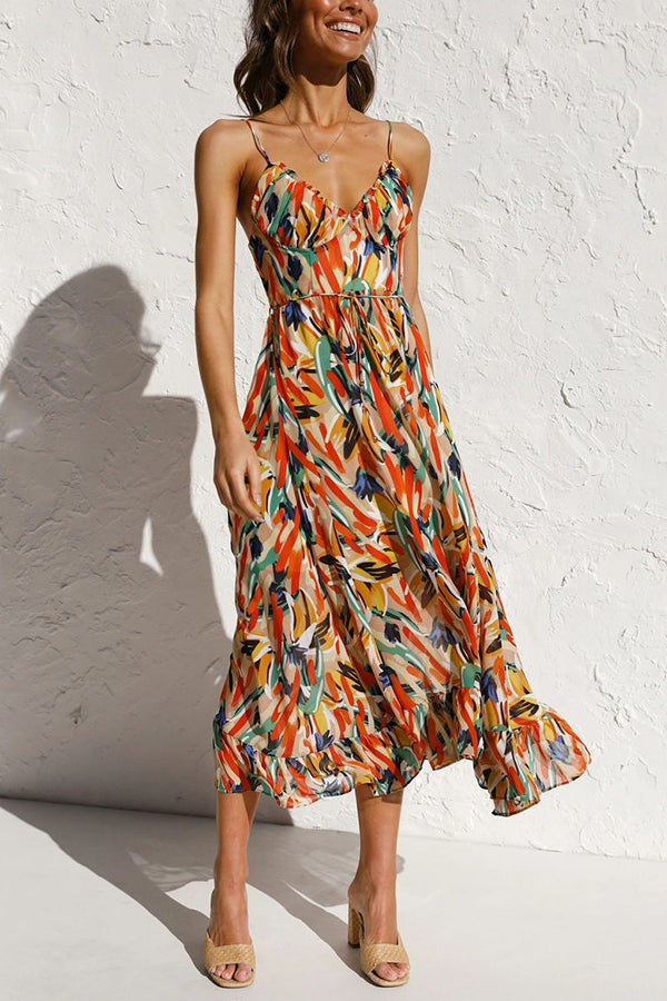 Luftiges Maxi-Sommerkleid mit Taillenschnitt – Mira