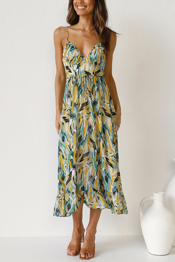 Luftiges Maxi-Sommerkleid mit Taillenschnitt – Mira