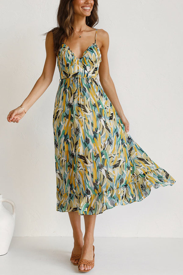 Luftiges Maxi-Sommerkleid mit Taillenschnitt – Mira
