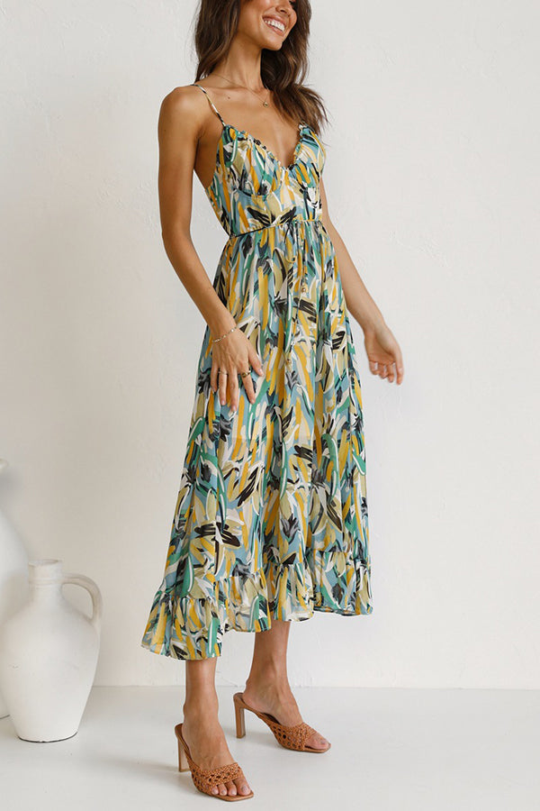 Luftiges Maxi-Sommerkleid mit Taillenschnitt – Mira