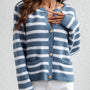 Gestreiftes Damen Herbststrickjacke – Leona