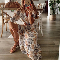Luftiges Sommerkleid mit Blattdruck - Livia