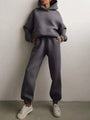 Damen-Kapuzenpulli- und Jogginghosen-Set aus Fleece – Herbstzauber von Marivelle