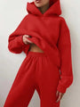 Damen-Kapuzenpulli- und Jogginghosen-Set aus Fleece – Herbstzauber von Marivelle