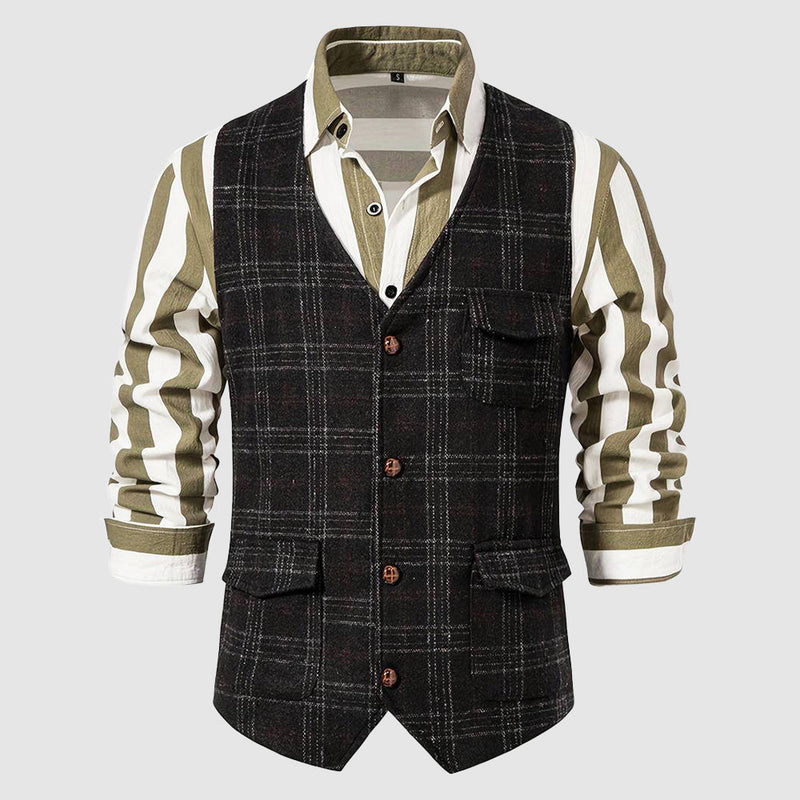 Vintage Herren Weste mit Karomuster – Henri