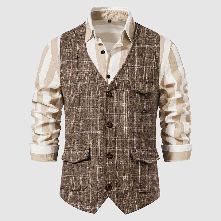 Vintage Herren Weste mit Karomuster – Henri