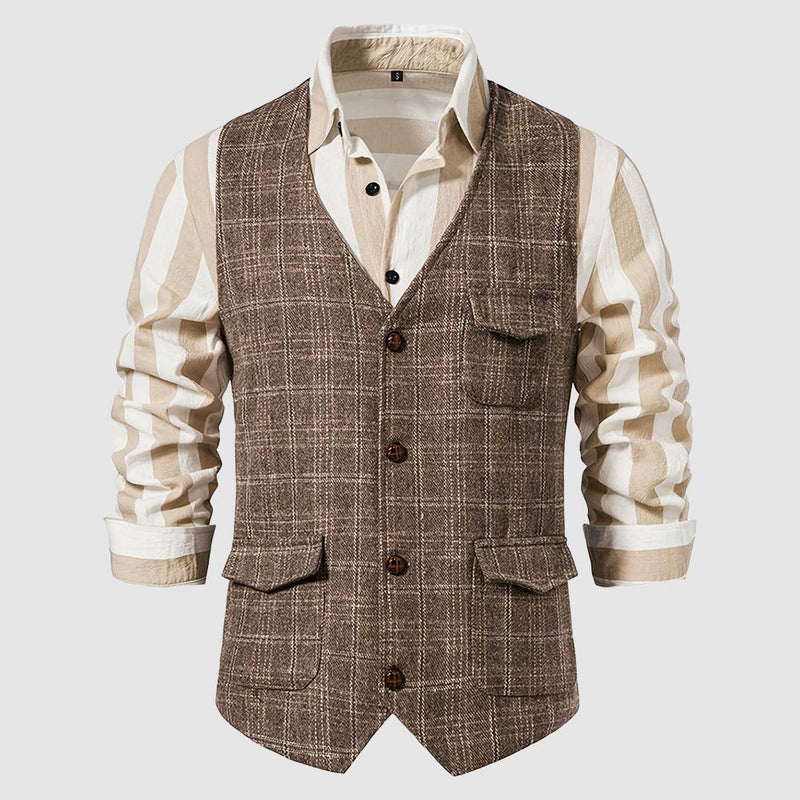 Vintage Herren Weste mit Karomuster – Henri