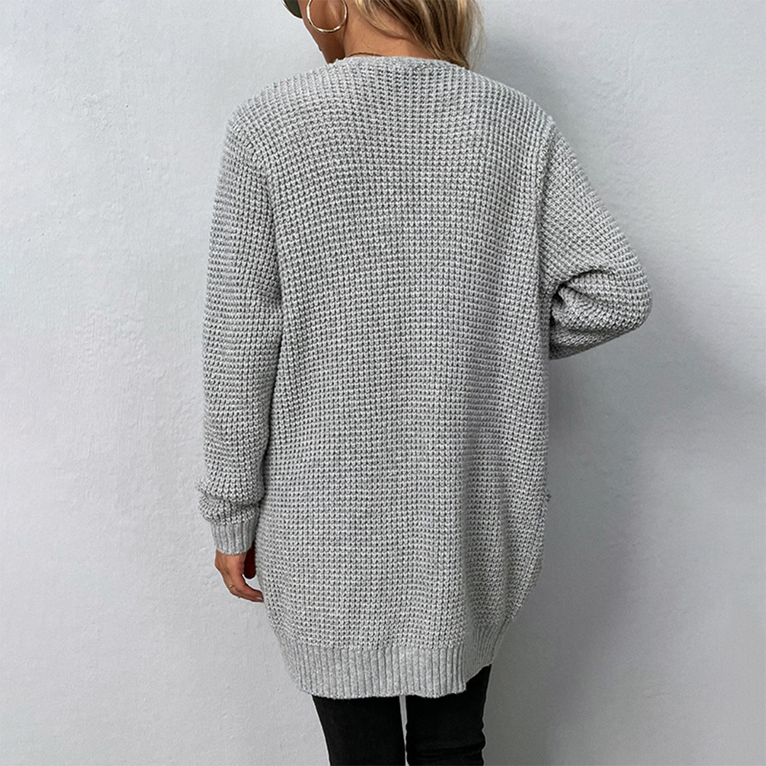 Gestrickte Damenjacke mit Taschen – Maelis