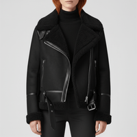 Klassische Lammfell-Inspirierte Jacke - Sophie