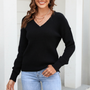 Klassischer V-Ausschnitt Pullover - Leonie