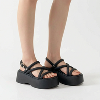 Klobige Plateau-Sandalen Mit Knöchelriemen - Olga