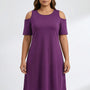 Knieumspielendes Damenkleid XL Mit Schulterausschnitten - Terri