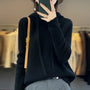 Knitted Hooded Jumper With A Soft Texture - Kristy