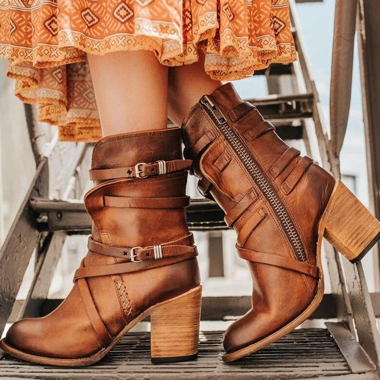 Knöchelhohe Damenstiefelette - Lenia