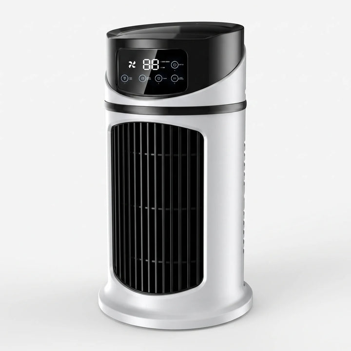 Kompakter Tischventilator Mit Integrierter Wasserkühlung - Breezify