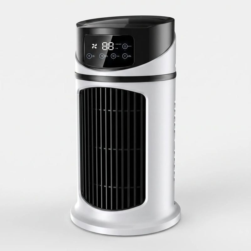 Kompakter Tischventilator Mit Integrierter Wasserkühlung - Breezify