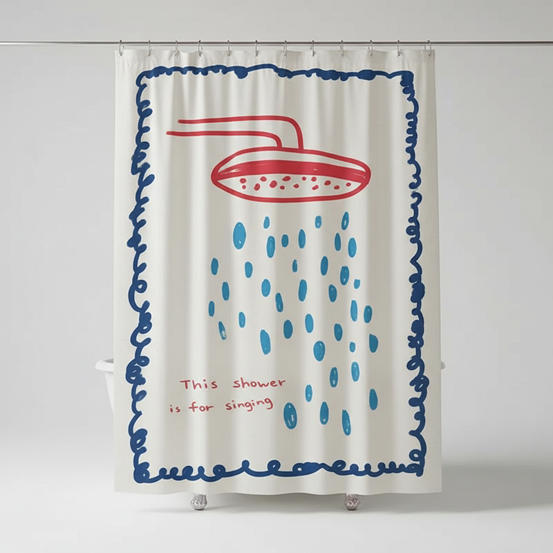 Koreanischer Stoff Duschvorhang - AquaGuardCurtain