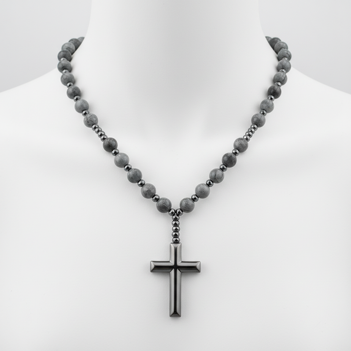 Kreuz-Rosenkranz-Halskette - PowerNecklace
