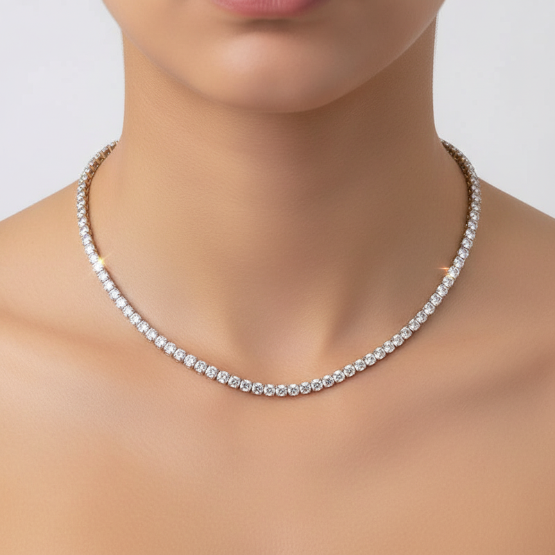 Kristallbesetzte Halskette - CrystalNecklace