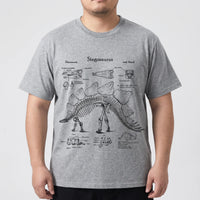 Kurzarm-Shirt mit Dinosaurier-Print in Übergrößen - Jim