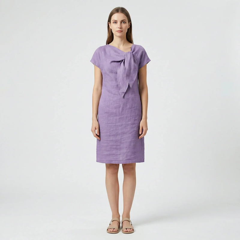Kurzärmliges Kleid Mit Schleifendetail - Traci