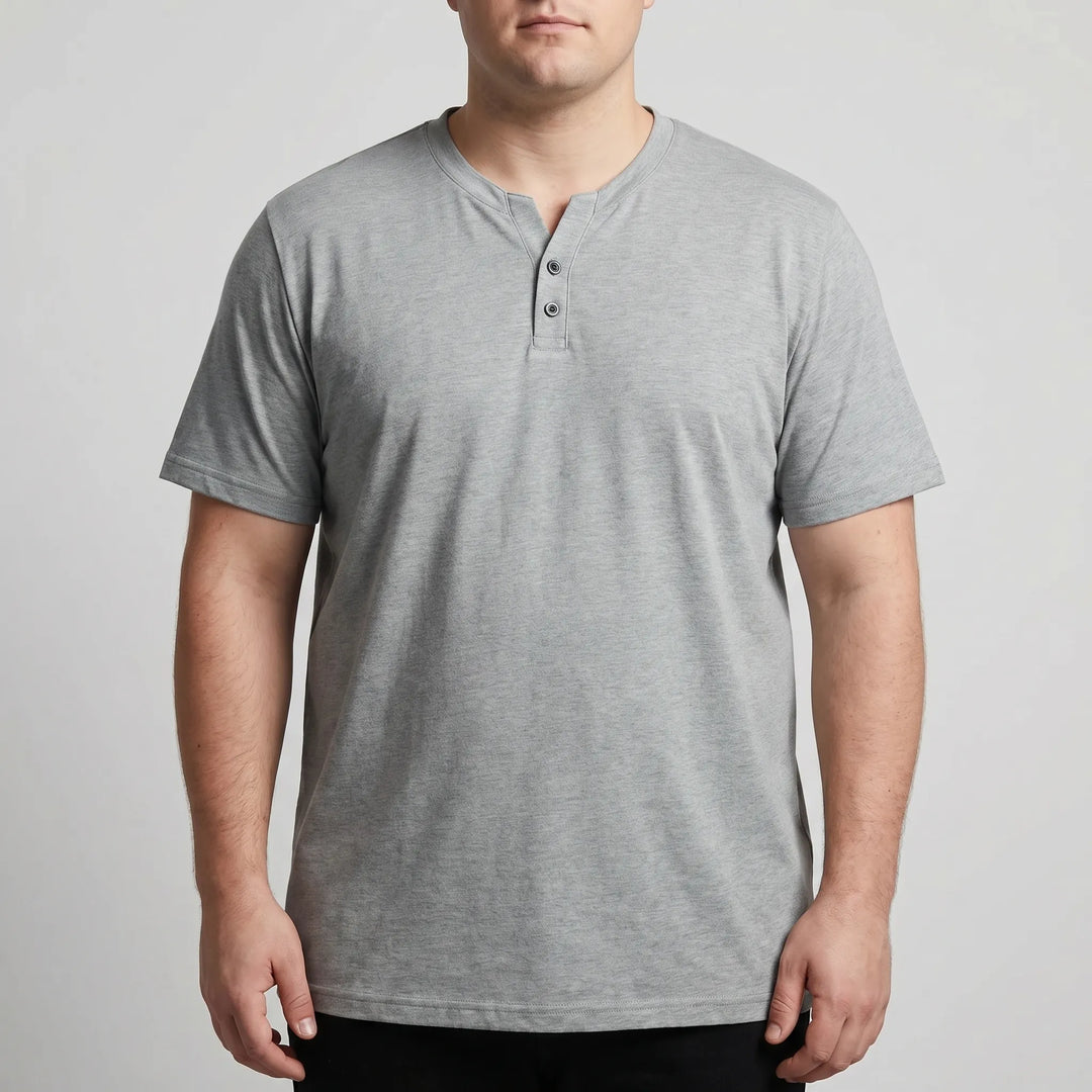 Kurzärmliges T-Shirt Mit 3-Knopf-Leiste - Lewis
