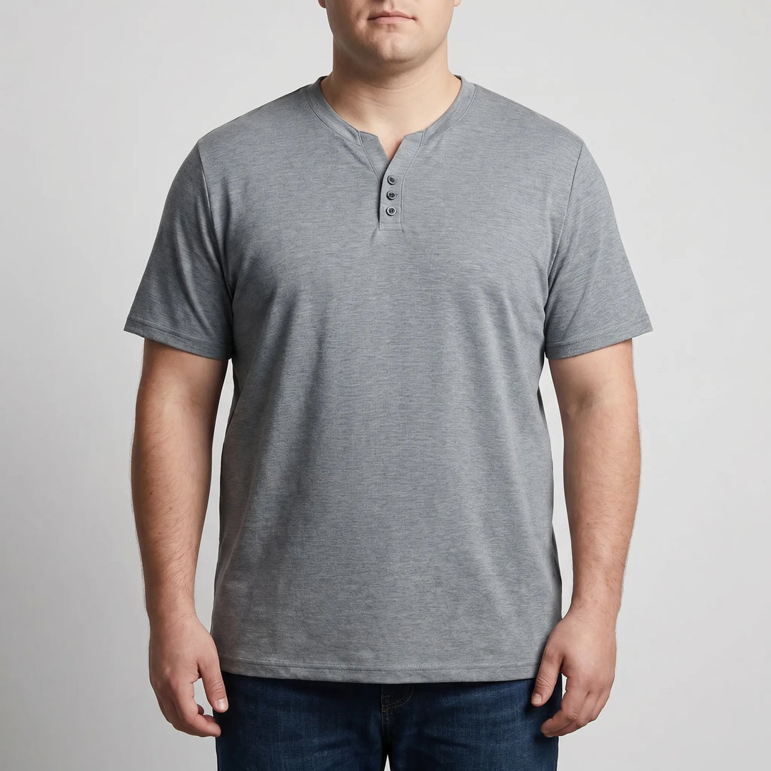 Kurzärmliges T-Shirt Mit 3-Knopf-Leiste - Lewis